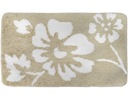 Protišmykový kúpeľňový koberček Flowers Cream mat