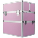 Kozmetická krabička XXL, dvojdielna ružová prešívaná