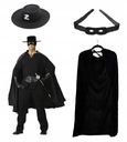 Kostým Zorro Cape Mask Hat Halloween prevlek