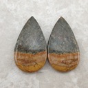 Jasper German Mariam pár kabošonov~2,7x1,6cm č.2