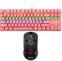 RGB RUŽOVÁ + MECHANICKÁ HERNÁ KLÁVESNICA J900 B