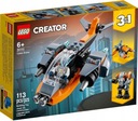 LEGO CREATOR Cyber ​​​​DRONE 3v1 Robotická mechanická kolobežka 113 kociek 6+