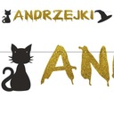 BANNER girlanda ANDREW mačací klobúk ZLATÁ A ČIERNA