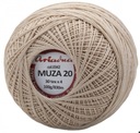 Cordonka Ariadna MUZA 20 100g/830m farba 342 Dark Ecru