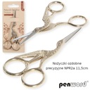 PRESNÉ DEKORATÍVNE NOŽNICE 11,5CM PENWORD 5902557