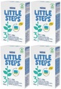 4x Nestlé LITTLE STEPS 3 ďalšie mlieko 500g