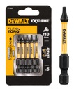 Sada rázových bitov TORX T10x57mm 5 ks. DEWALT