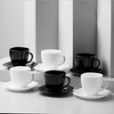 00820 LUMINARC COFFEE SERVICE ČIERNA BIELA ​​12 EL