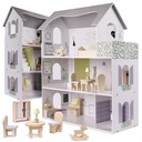 DREVENÝ NÁBYTOK DOLLHOUSE 70CM SIVÁ