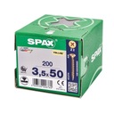 Univerzálne skrutky SPAX 3,5 x 50 200 ks PZ2