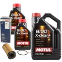 Motul 5w30 x-clean+ filter pre BMW G30 F90 530d 540i