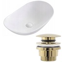 Umývadlo Royal White + Klik-Klak Gold Plug