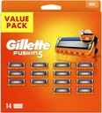 GILLETTE BLADES ČEPELE PRE FUSION MACHINE 5 ORIGINÁLNYCH VLOŽIEK 14 KS--51