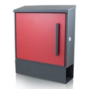 Moderná poštová schránka červenej farby