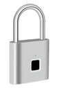 Visiaci zámok SMART PADLOCK LOCK S ODtlačkom PRSTOV TOUCH striebornej farby