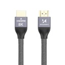 Wozinsky HDMI 2.1 kábel 8K 60 Hz 48 Gbps / 4K 120 Hz / 2K 144 Hz 3m strieborný