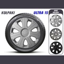 HUBCAPS ULTRA 15 Silver Set 4 kusov