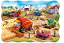 PUZZLE MAXI 20 PUZZLE COUNTRY FARM TRAKTOR STROJ VOZIDLÁ PRÁCA 4+ KOLEČKO