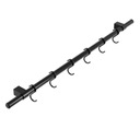 KUCHYŇSKÝ KRÚŽOK VEŠIAK NA NÁSTENU S HÁČKAMI 60 cm MAT BLACK TWIST