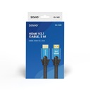 Kábel HDMI v2.1 3m 8K medené zlaté koncovky eth/3D