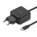 Qoltec 12W nástenná nabíjačka | 5V | 2,4A | USB typ C | čierna