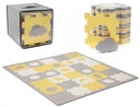 KINDERKRAFT FOAM MAT PUZZLE LUNO TVARY ŽLTÉ