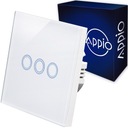 Dotykové sklo LED LIGHT SWITCH fi60 Triple White APPIO