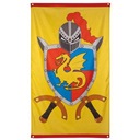 KNIGHT FLAG RYTIER STREDOVEKÝ fantasy DRAK