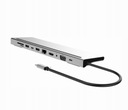 Hub replikátor 11 HDTV USB C VGA Rj45 portov