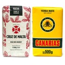 Yerba Mate Canarias 500g + cruz de malta 500g