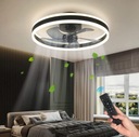 LED STROPNÝ VENTILÁTOR, ČIERNA VENTILÁTOR + zimný režim + DIAĽKOVÉ OVLÁDANIE