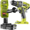 Aku skrutkovač Ryobi R18PD7-0 18 V + 2,0 Ah batéria + bity