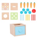 Tooky Toy Drevená vzdelávacia kocka Montessori Box Sorter 4v1