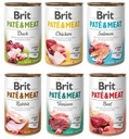 Brit Pate&Meat Mix príchutí 6x400g