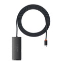 HUB BASEUS LITE SERIES 4V1 2M USB-C NA 4xUSB 3.0 ČIERNY