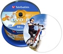 50x DVD-R Potlačiteľné disky s potlačou VERBATIM X16