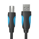 VENTION PEVNÝ KÁBEL PRE TLAČIAREŇ USB 2.0 A MALE TO USB-B MALE 5M