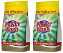 Power Wash Profesionálny prášok 2x 7,8 kg Universal 260 praní nem