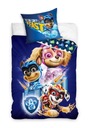 SÚPRAVA POSTEĽOV PAW PATROL 140x200 + 70x80 100% BAVLNA PSI CHASE SKYE