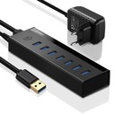 Adaptér 7v1 UGREEN US219 Hub USB na 7x USB 3.0 (sivý)