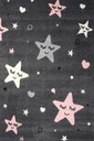 Mäkký koberec Bambino Stars Dark Grey 133x190