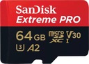 Extreme PRO MicroSDXC 64 GB Class 10 UHSI/U3 A2