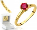 ZLATÝ PRSTEŇ RUBY DIAMANT 585 GRAVÍRNY