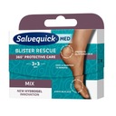 Salvequick Blister Rescue Mix hydrogélové náplasti na pľuzgiere 6 ks. (P1)