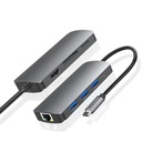 8v1 HUB USB-C HDMI 4K SD Ethernet gigabitový adaptér