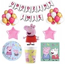 Narodeninové 1-9 narodeninové obrúsky Peppa Pig Balóniky