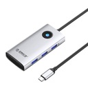 HUB 6v1 dokovacia stanica Orico USB-C HDMI 3xUSB strieborná