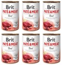 Brit Pate&Meat Dog Beef Hovädzie 6 x 400 g