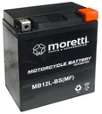 Motobatéria 12Ah MB12L-BS GEL MORETTI