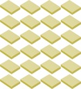Tartanové samolepiace bločky 38x51mm žlté x24